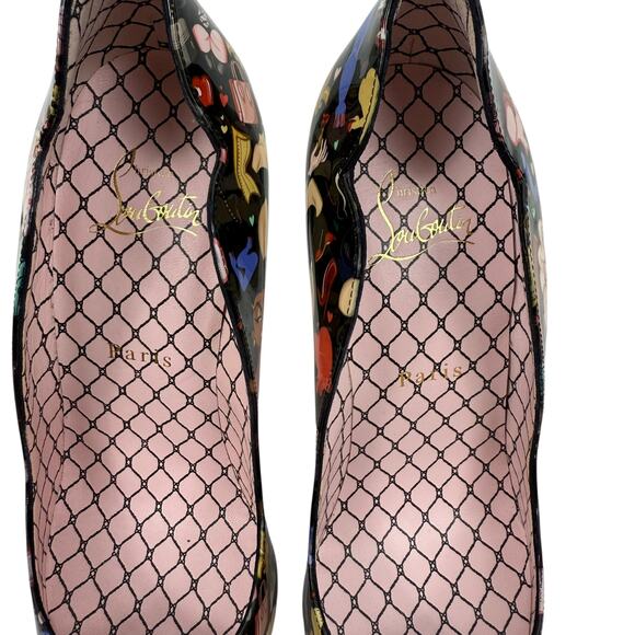 New Christian Louboutin Hot Chick Dr Bored Patent Leather Pumps Black Size 37 - Picture 10 of 10